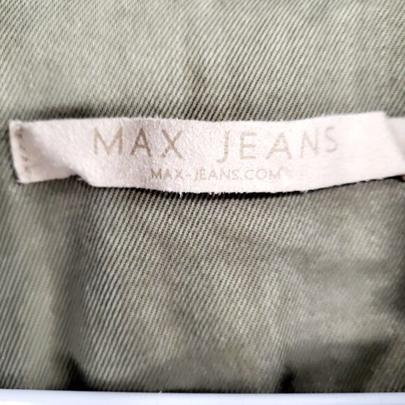 Max Jeans Olive Green Lightweight Adjustable Utility Hooded Jacket Women's Sz S - Picture 6 of 9